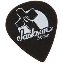 Jackson 551 Leaning Cross Plektren, schwarz, d?nn, 0,50 mm