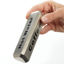 American Metalcraft TTSB3 Driezijdig bord voor koffie, cafenevrij en heet water Roestvrij staal 1-3/8"""" H 1-1/2"""" B 4-3/4"""" L