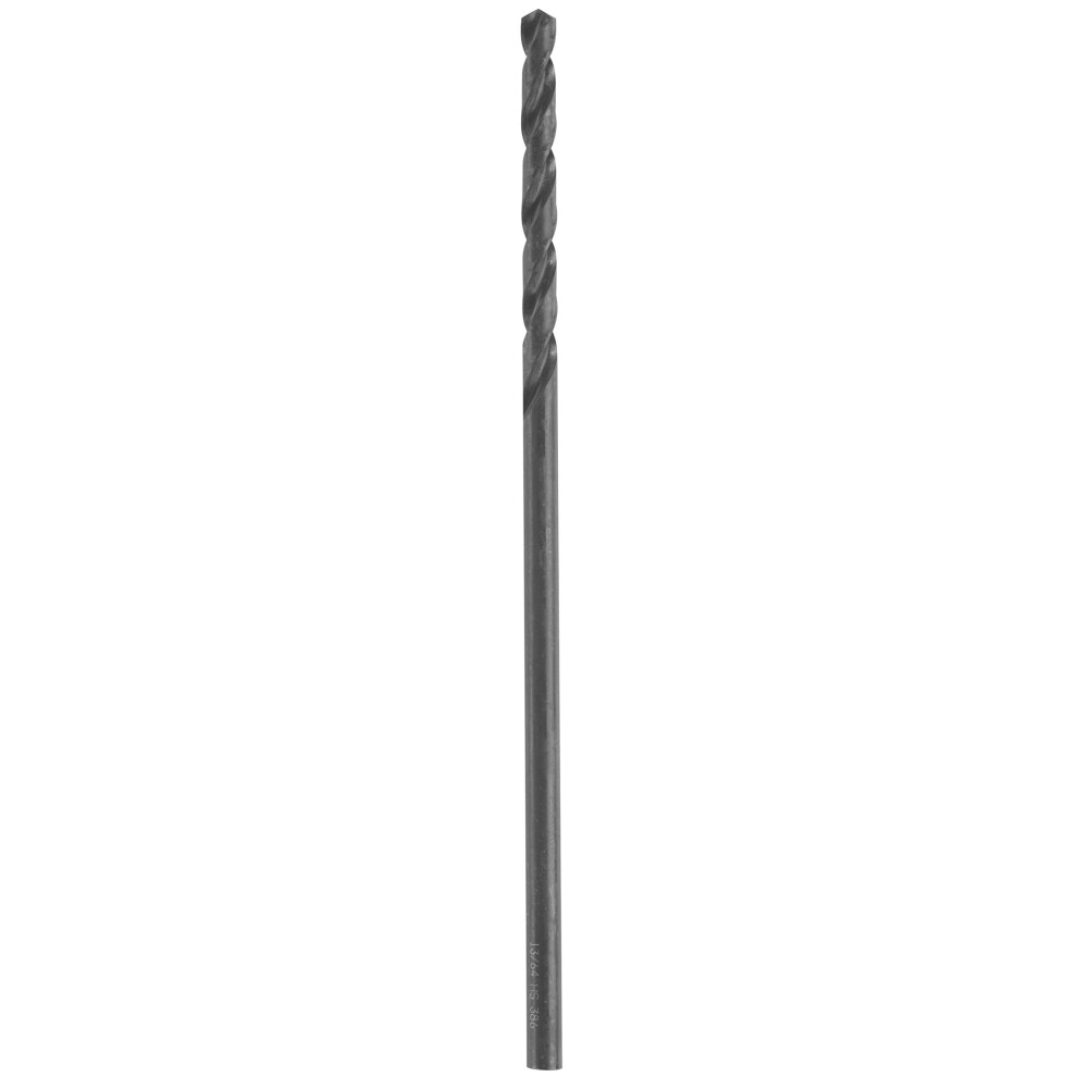 BOSCH BL2640 1-Piece 13/64 In. x 6 In. Extra Length Aircraft Black Oxide Drill Bit for Applications in Light-Gauge Metal  Wood  Plastic