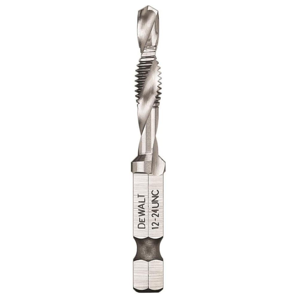 DEWALT DWADTQTR1224 Impact Ready 12-24 UNC Drill Tap  1/4"""" Capacity
