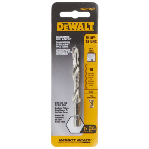 DeWalt DEWALT Drill Tap, UNC, 5/16-Inch (DWADT51618) 1