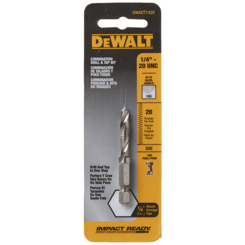 DeWalt DEWALT Boortap UNC 1/4-inch (DWADT1420) 1