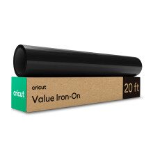 Cricut Value Iron-On, Black (12 in x 20 ft)- HTV Heat Transfer Vinyl