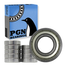 PGN (10 kpl) 6004-ZZ -laakeri - Voitelu, kromiterästiivistetty kuulalaakeri - 20x42x12mm laakerit metallisuojalla ja korkean kierrosluvun tuella
