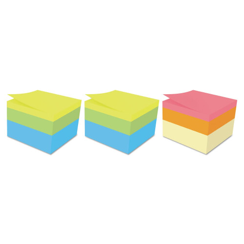 3M Post-it 20513PK Μίνι Κύβοι, 2 x 2, Κίτρινο/Πράσινο Κύμα, 400-Φύλλων, 3/Συσκευασία 1