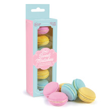 ?gte Fred Sweet Mistakes Macaron Erasers S?t af 6 duftende sjov til skolehjem eller kontor