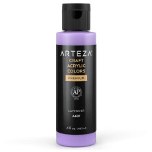 ARTEZA Craft Acrylic Paint A407 Lavender 4 ounces Bottle Water-Based Blendable Matte Acrylic Paint for Art & DIY Outdoor Projects