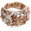 Guess GUESS "Basic" Roze Gouden Domed Multi-Stone Verstelbare Ring, Maat 7-9 1