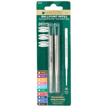 Monteverde USA Kugelschreibermine passend f   r Montblanc Kugelschreiber     mittlere Spitze, weiche Rolle, Schwarz (2er-Pack) (M132BK)