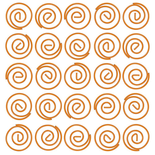 JAM PAPER Circular Paper Clips - Round Paperclips - Orange - 50/Pack 2