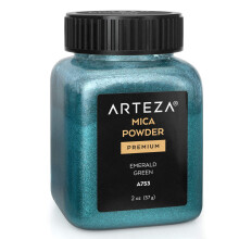 ARTEZA Mica Poeder voor Epoxyhars Smaragdgroen A753 2 oz Fles Kunstbenodigdheden voor het maken van kaarsen en doe-het-zelf ambachten