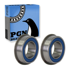 (2 kpl) PGN 5/8"""" x 1-3/8"""" laipallinen kuulalaakeri - Ruohonleikkurin pyörien vaihto - Kromiteräs - Voideltu