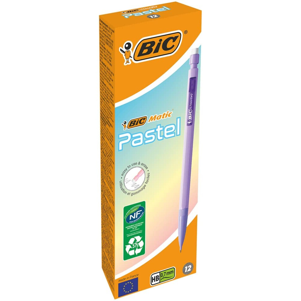 Bic Matic Mechanical Pencil 0.7 Pastel Pack of 12 511060 BC71454 - Image 4