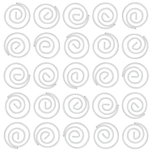 JAM PAPER Circular Paper Clips - Round Paperclips - White - 50/Pack 2