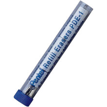 Pentel navulgum voor potloden uit de AL AX- en PD-serie, 5 stuks/buis, doos van 12 (PDE-1), wit, 60 stuks