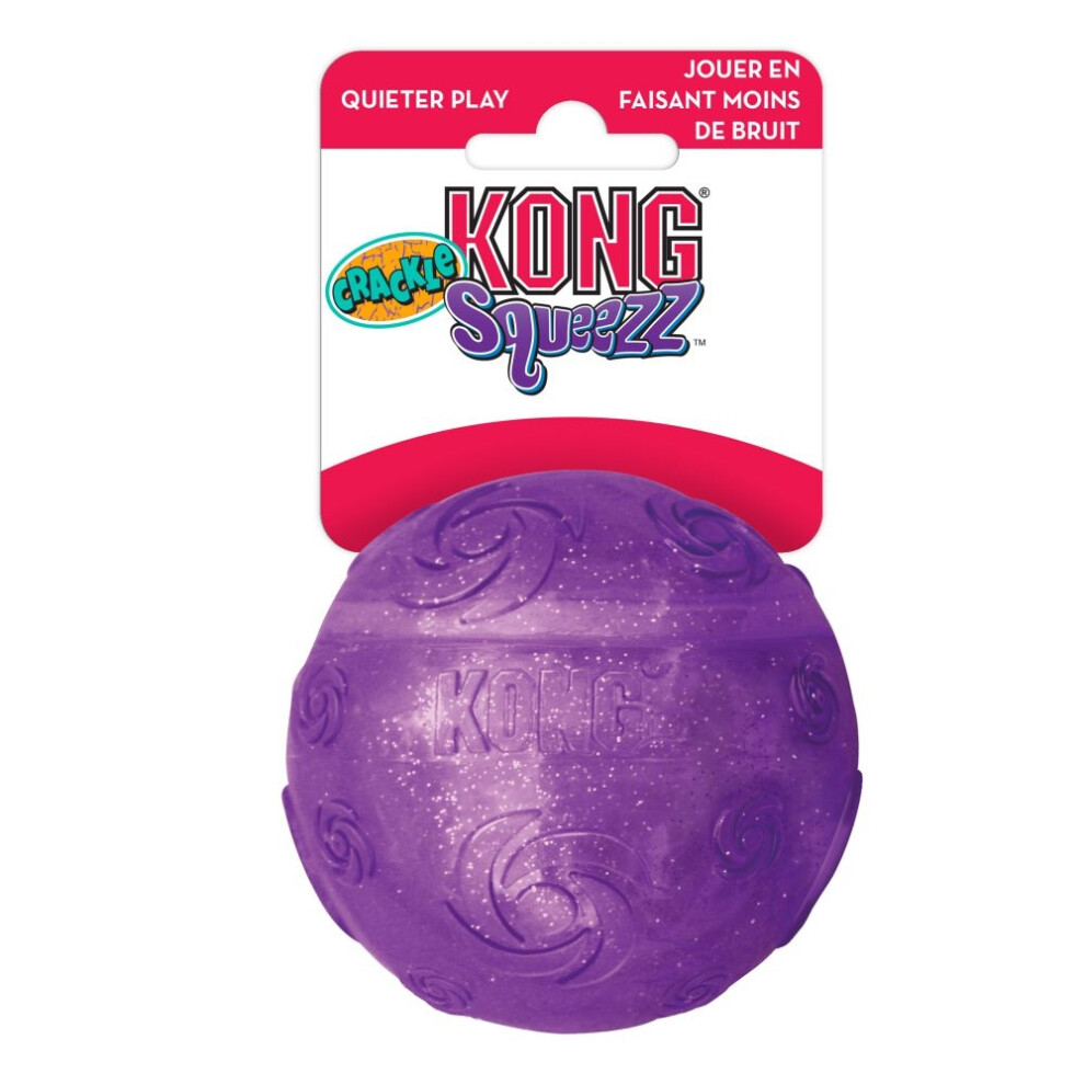 Kong Squeezz Crackle Ball Dog Toy Assorted Colors