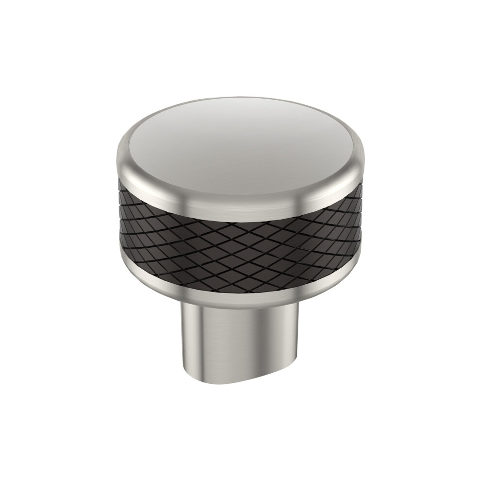 Photos - Furniture Hardware Amerock Esquire 1-1/4 inch Diameter Satin Nickel/Oil-Rubbed Bronze Cabinet Knob BP36554G10ORB BP36554G10ORB(32mm)