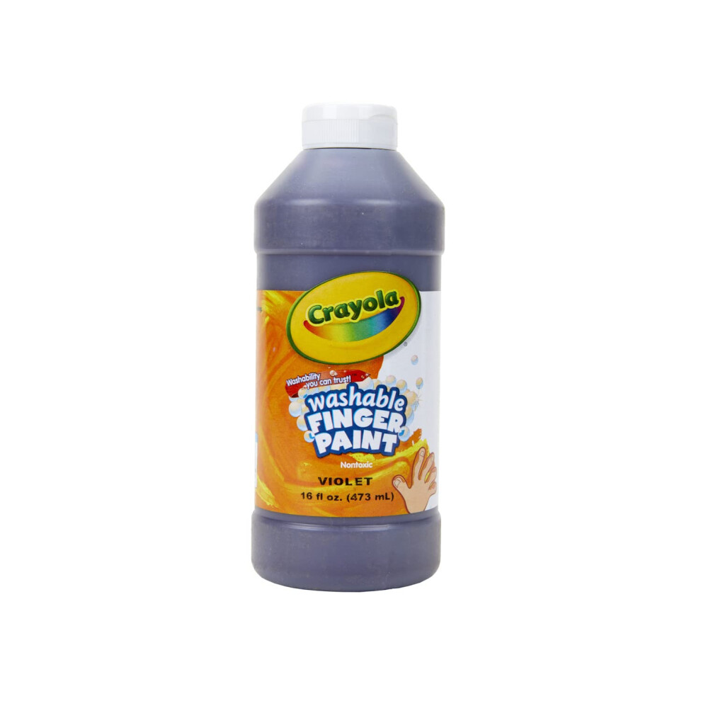 Crayola Washable Finger Paint - Purple (16 Oz)  Toddler Paint for Arts & Crafts  Kids Classroom Supplies  Nontoxic & Easy To Clean