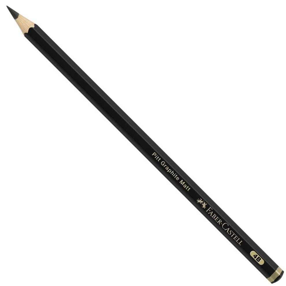 Faber-Castell Art & Graphic Pitt Graphite Matt Pencil  Matt Graphite  4B  For Art  Craft  Drawing  Sketching  Home  School  University  Colouring