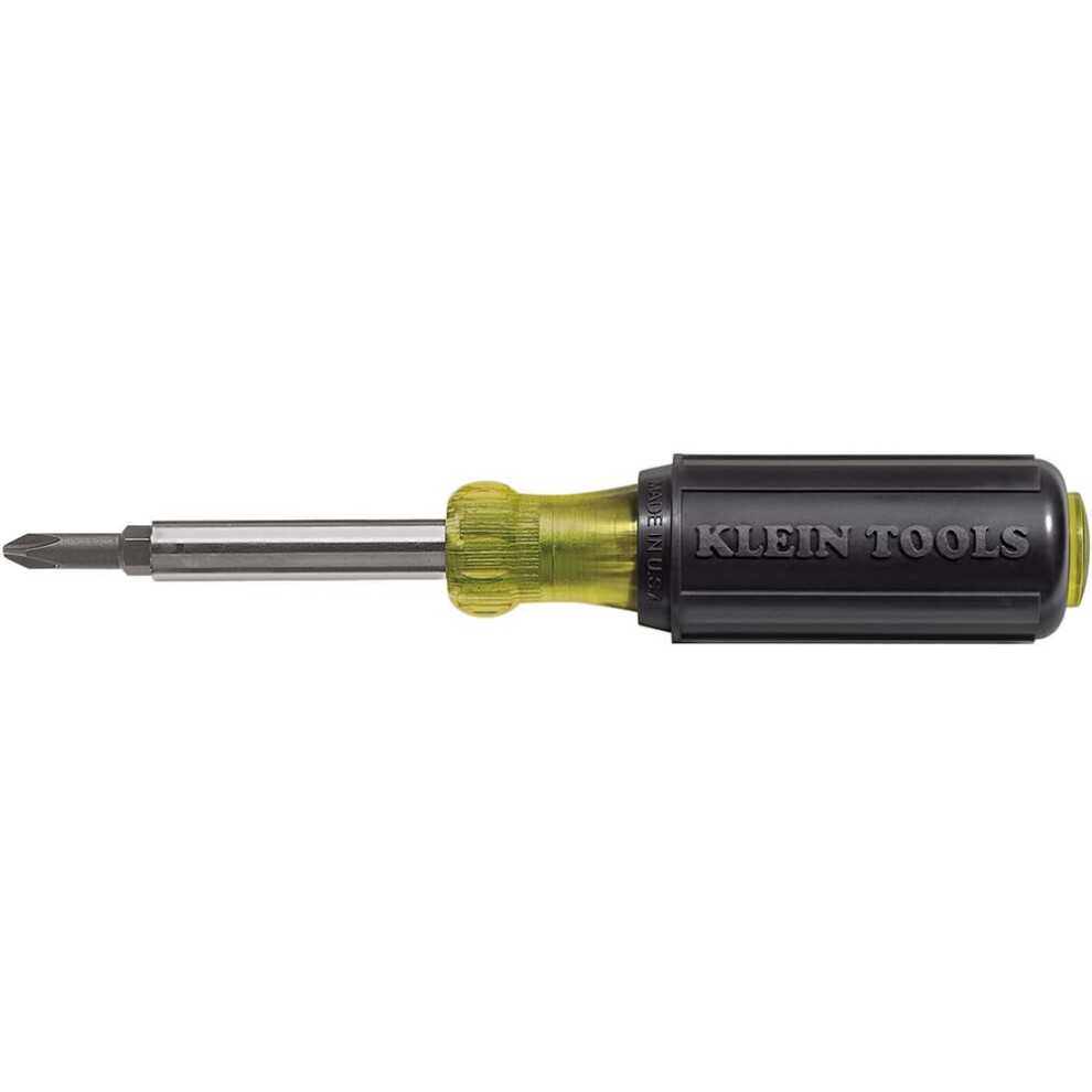 Klein Tools 32476 5-In-1 Multi-Bit Screwdriver / Nut Driver with 2 Slotted 2 Philips and 1 Nut Driver Tip