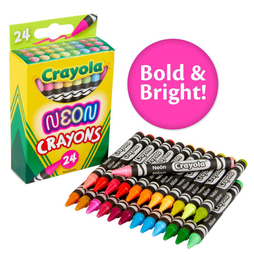 Crayola Crayola Neon Kritor, Skolmaterial, 24 Stycken 1