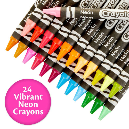 Crayola Crayola Neon Kritor, Skolmaterial, 24 Stycken 2