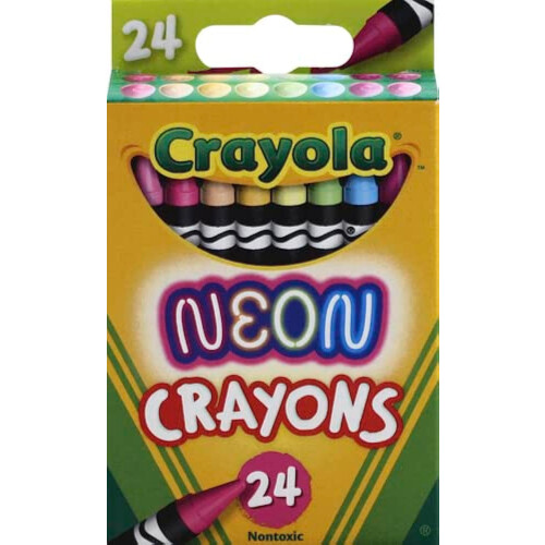 Crayola Crayola Neon Kritor, Skolmaterial, 24 Stycken