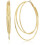 Guess Glad en Textuur Draad Gouden Hoopearrings 1
