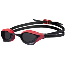 Arena Unisex Cobra Core Swipe Anti-Fog Racing Swim Goggles for Men and Women Polycarbonate Non-Mirror Lens  Smoke/Red