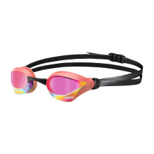 Arena unissex cobra core furto anti-nevoeiro culos de natao de corrida para homens e mulheres lente espelhada de policarbonato violeta/coral
