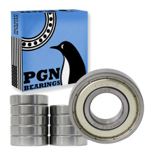 PGN (10 kpl) 6001-ZZ -laakeri - Voitelu, kromiterästiivistetty kuulalaakeri - 12x28x8mm laakerit metallisuojalla ja korkean kierrosluvun tuella