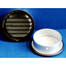 Ronde ventilatieopening van 2,5 inch, zwart, pakket van 4