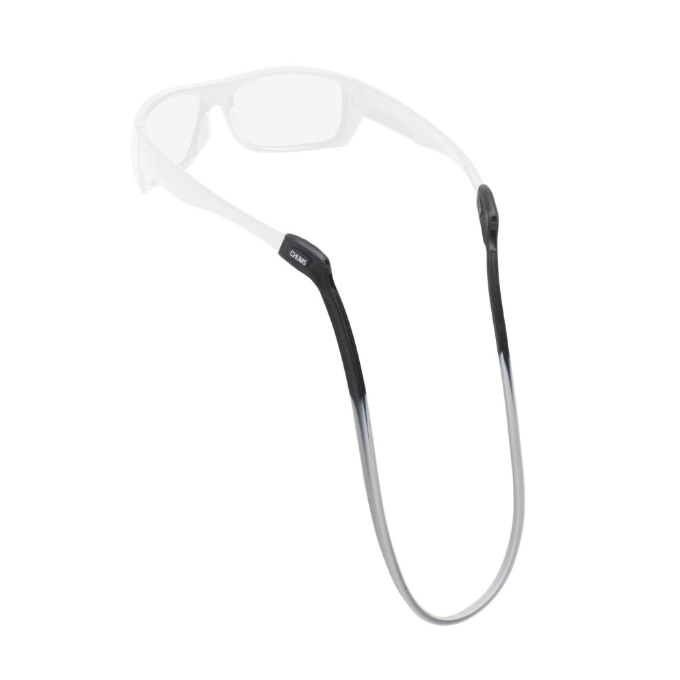 Chums Black Switchback Safety Eyewear Retainer - Lightweight & Uv Resistant Silicone Sunglasses Strap For Men & Women - /Smoke