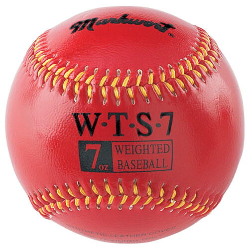 Balle de baseball lest   e Markwort en synth   tique rouge 7 oz