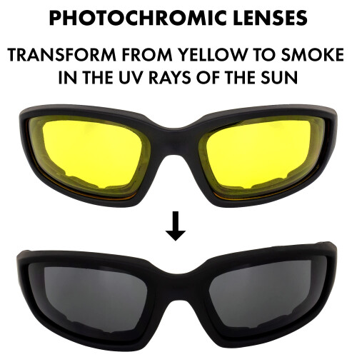 Global Vision Kickback Photochromic - Φωτοχρωμικοί Φακοί με Κίτρινη Απόχρωση για Μοτοσικλέτες 2