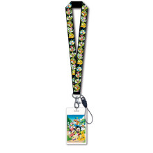 Lanyard Disney Mickey & Gang Μαύρο με Θήκη Κάρτας