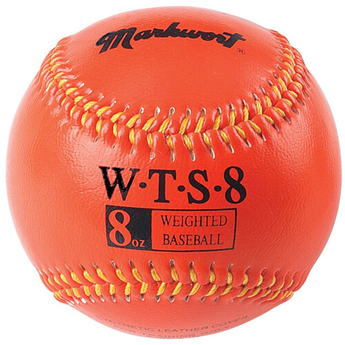 Balle de baseball lest   e Markwort en synth   tique orange 227 g