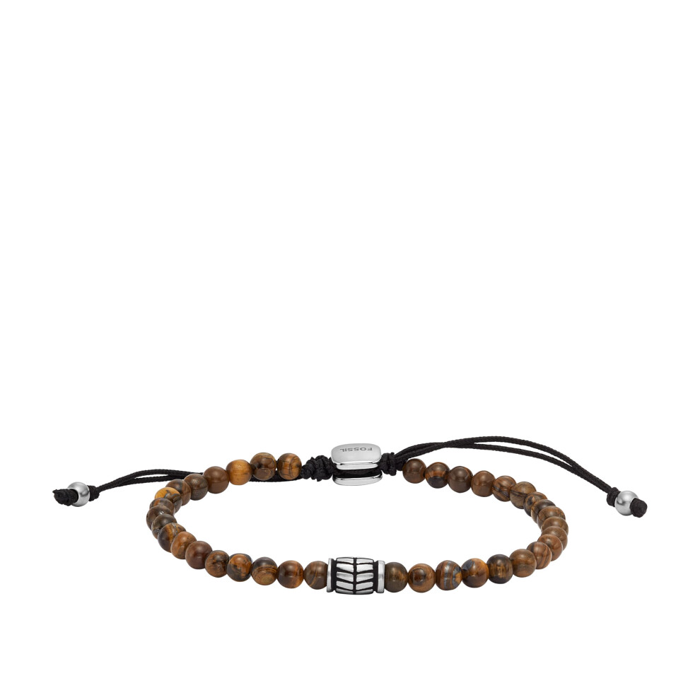 Fossil Men's Beaded Tigers Eye Bracelet Color: (Model: Jf04413040) Brown