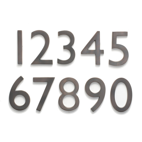 Architectural Mailboxes 3585DC-2 Brass 5-Inch Floating House Number 2 Dark Aged Copper 1
