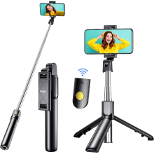 Gritin Selfie Stick, 4 in 1 Bluetooth Selfie Stick Tripod, Extendable and Portable Selfie Stick with Detachable Wireles