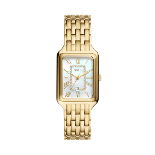 Fossil Fossil kvinders Raquel Quartz rustfrit st?l 3-h?nds urfarve: guld (model: ES5220)