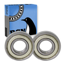 PGN (2 Pack) 6001-ZZ Laakeri - Voideltu kromiteräksinen tiivistetty kuulalaakeri - 12x28x8mm laakerit metallisuojalla ja korkean kierrosluvun tuella