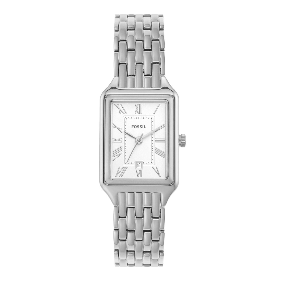 Fossil Women's Raquel Quartz Stainless Steel Three-Hand Watch  Color: Silver (Model: ES5221)
