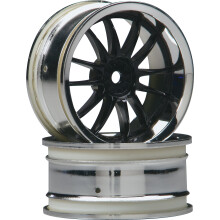 HPI Racing 3286 Work XSA 02C Hjul 3mm Offset Krom og Sort