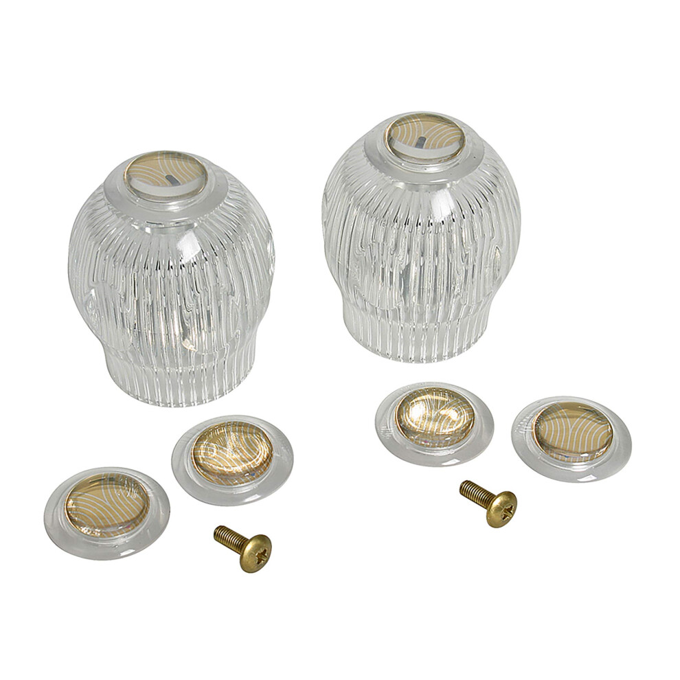 Danco 88671 Pair Of Faucet Handles For Sterling Tub/Shower Clear Acrylic 037155886715