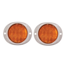2x Stalen 3"""" Lens 2-gats montage Amber Reflectoren Grote #40193