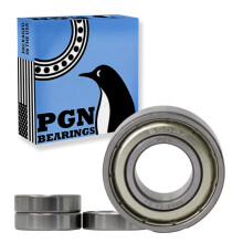 PGN (4 Pack) 6002-ZZ Laakeri - Voideltu kromiteräksinen tiivistetty kuulalaakeri - 15x32x9mm laakerit metallisuojalla ja korkean kierrosluvun tuella