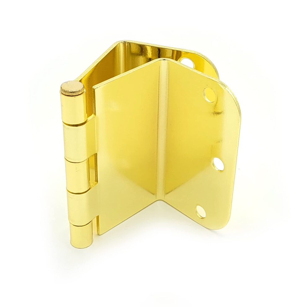 3.5 Inch Swing Clear Offset Door Hinge (5/8"""" Radius Polished Brass) 724087405311