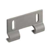 Prime-Line M 6191 Duscht   r-Hakenf   hrung unten, 5,1 cm Lochmittenabstand, Kunststoffkonstruktion, Farbe Grau (2er-Pack)