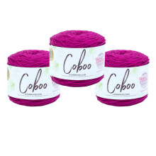 (3er Pack) Lion Brand Yarn Coboo Bambusgarn, Magenta